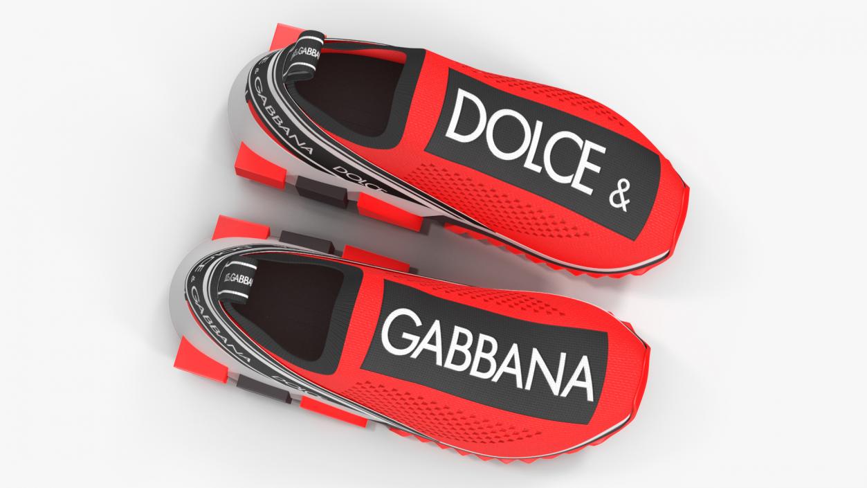 3D model Sneakers Dolce Gabbana Sorrento Red