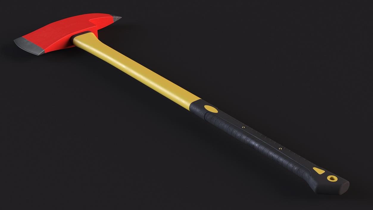 3D model Fireman Axe with Plastic Handle New