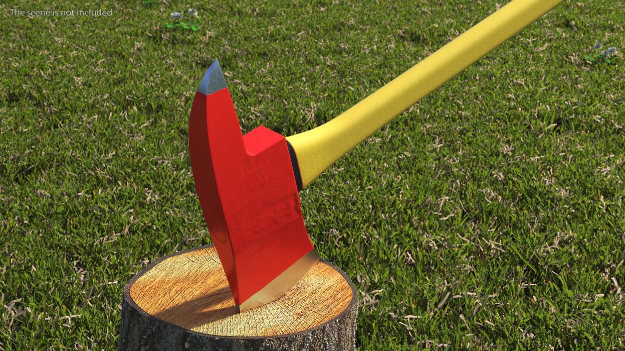 3D model Fireman Axe with Plastic Handle New