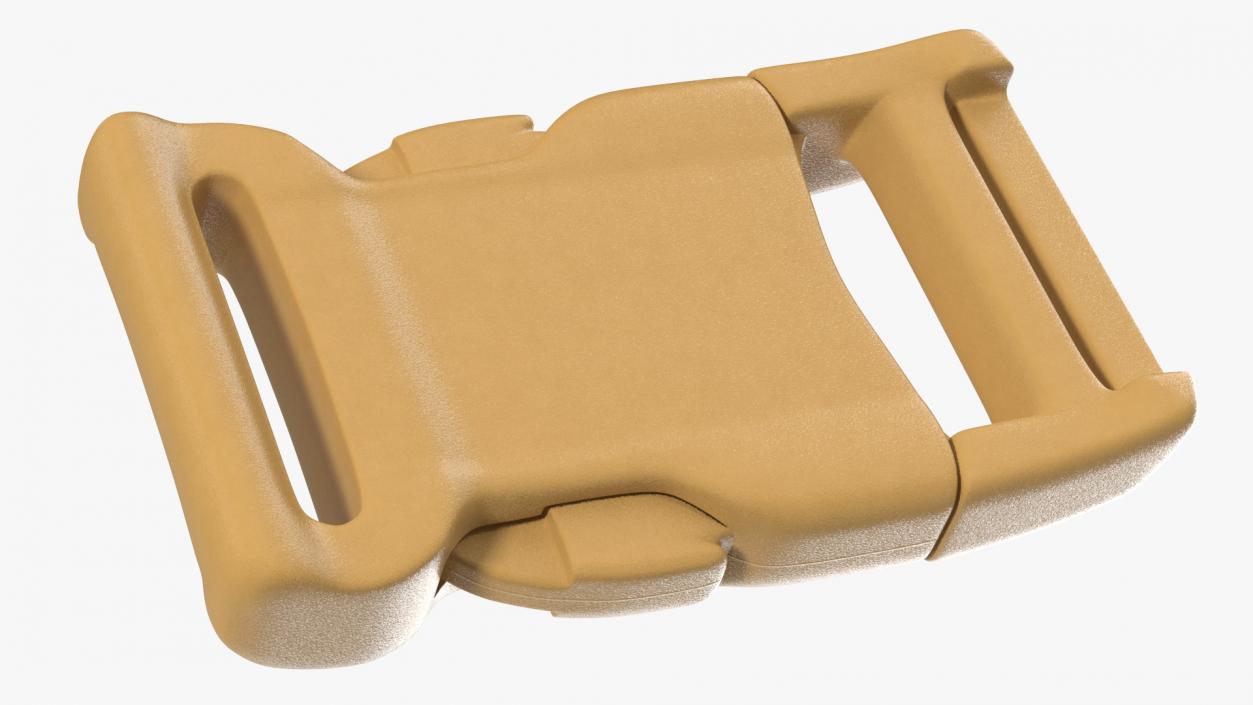 YKK Contoured Side Release Plastic Buckle Khaki 3D