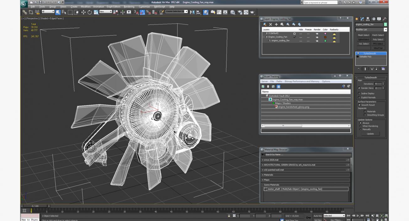 Car Engine Cooling Fan 3D