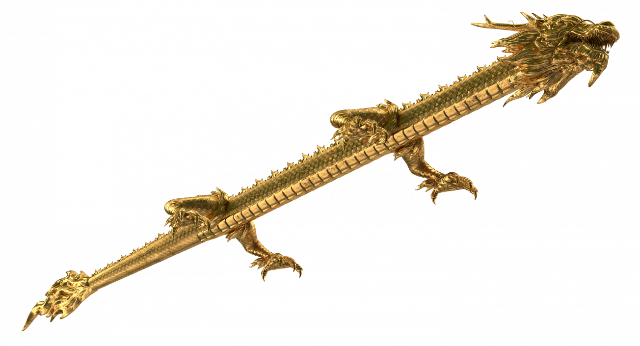 3D Golden Dragon model