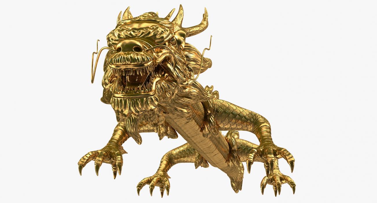 3D Golden Dragon model