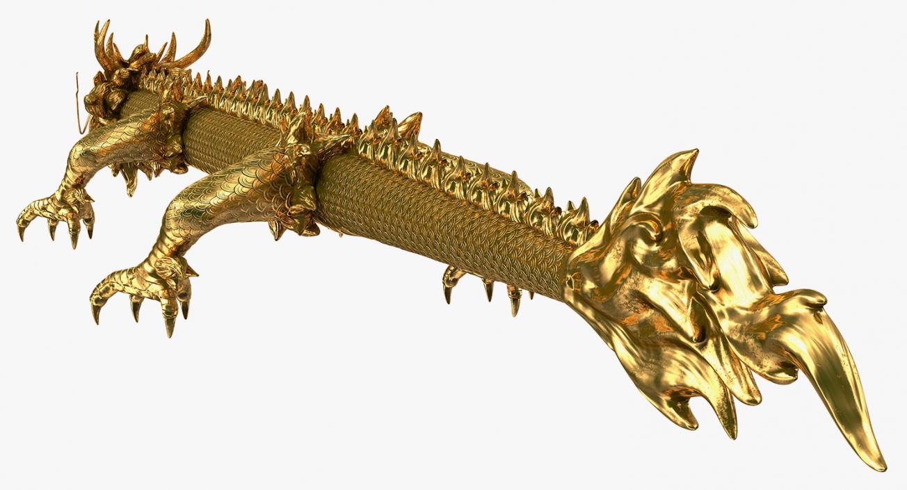 3D Golden Dragon model