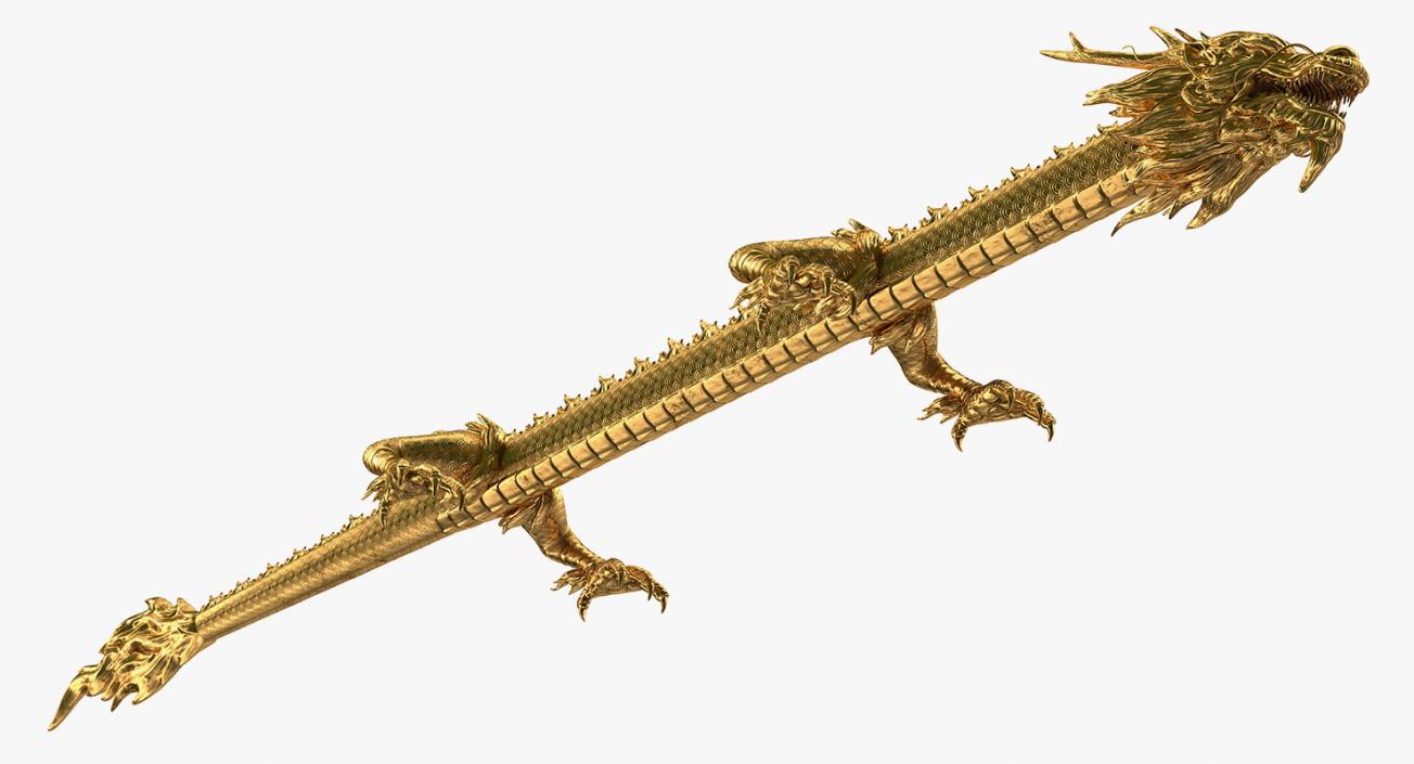 3D Golden Dragon model