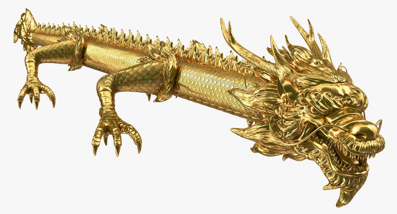 3D Golden Dragon model