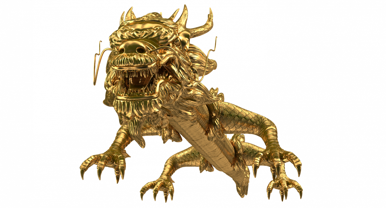 3D Golden Dragon model