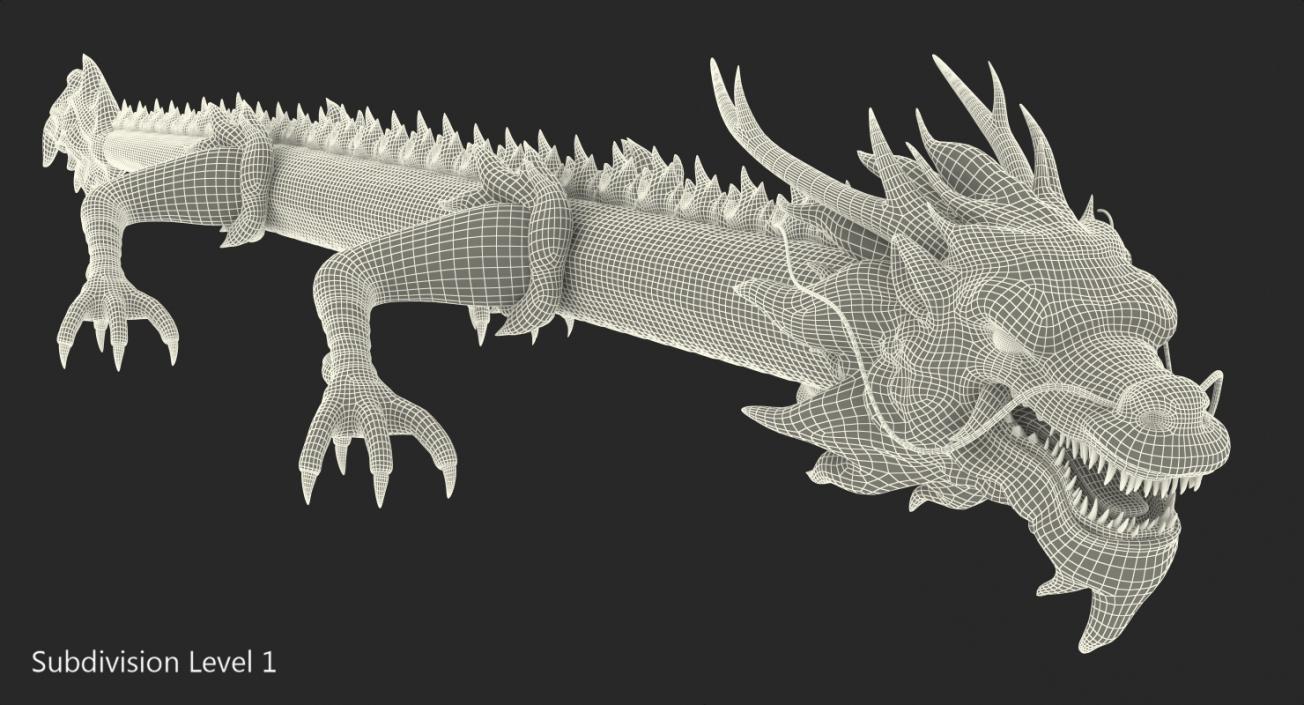 3D Golden Dragon model