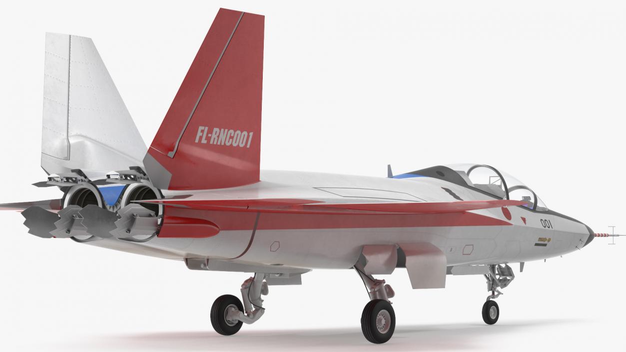 Mitsubishi X2 Shinshin Stealth Fighter Aircraft Rigged 3D model