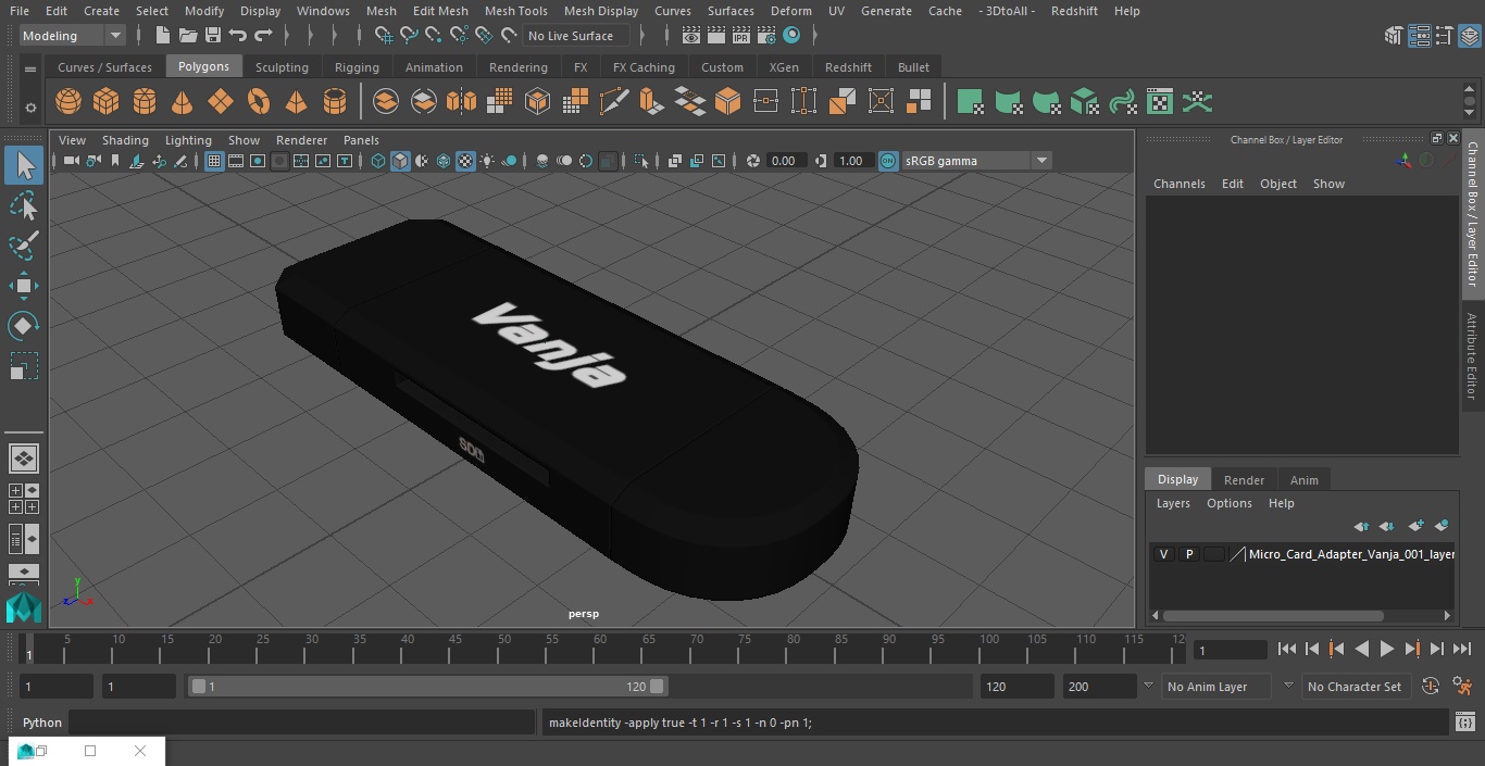 Micro Card Adapter Vanja 3D model