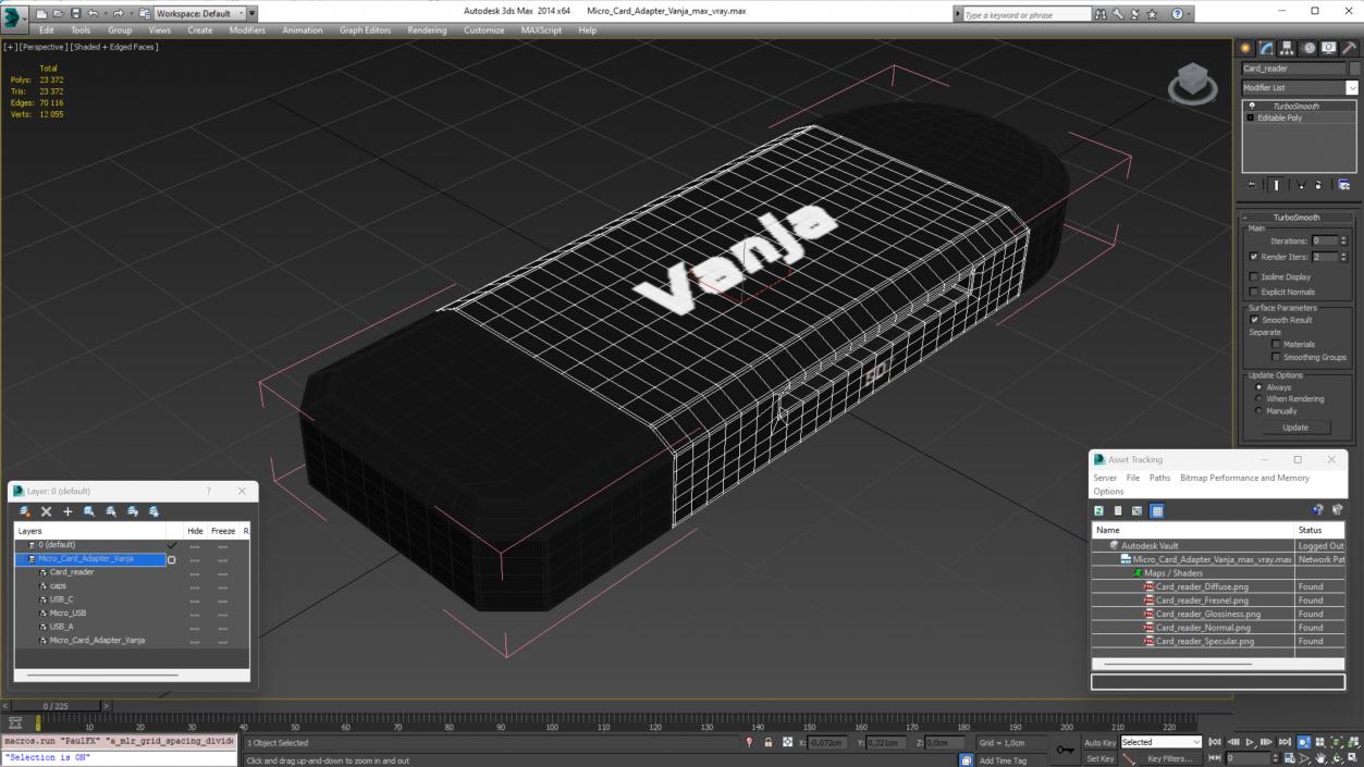 Micro Card Adapter Vanja 3D model