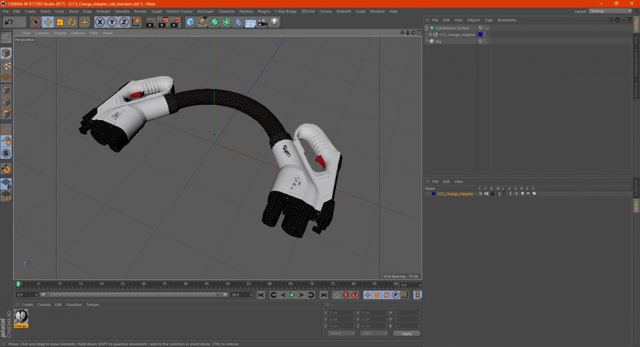 3D CCS Charge Adapter model