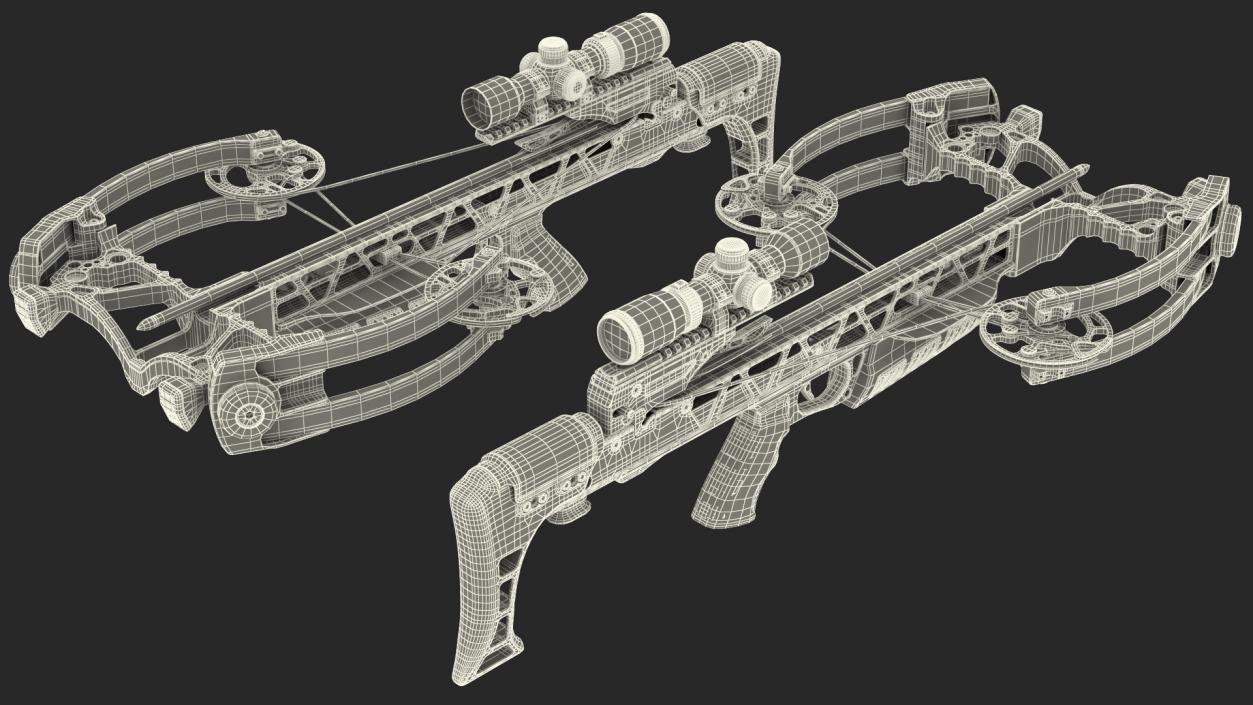 Crossbow Generic with Arrow and Scope 3D