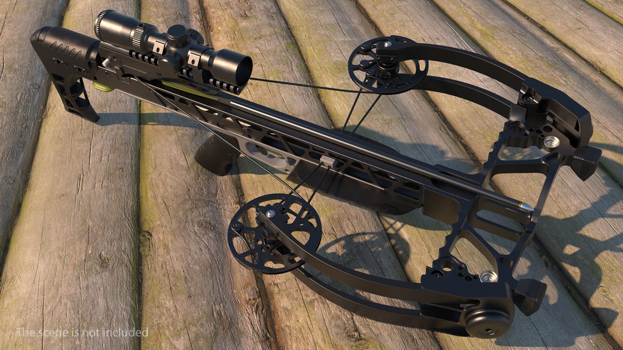 Crossbow Generic with Arrow and Scope 3D