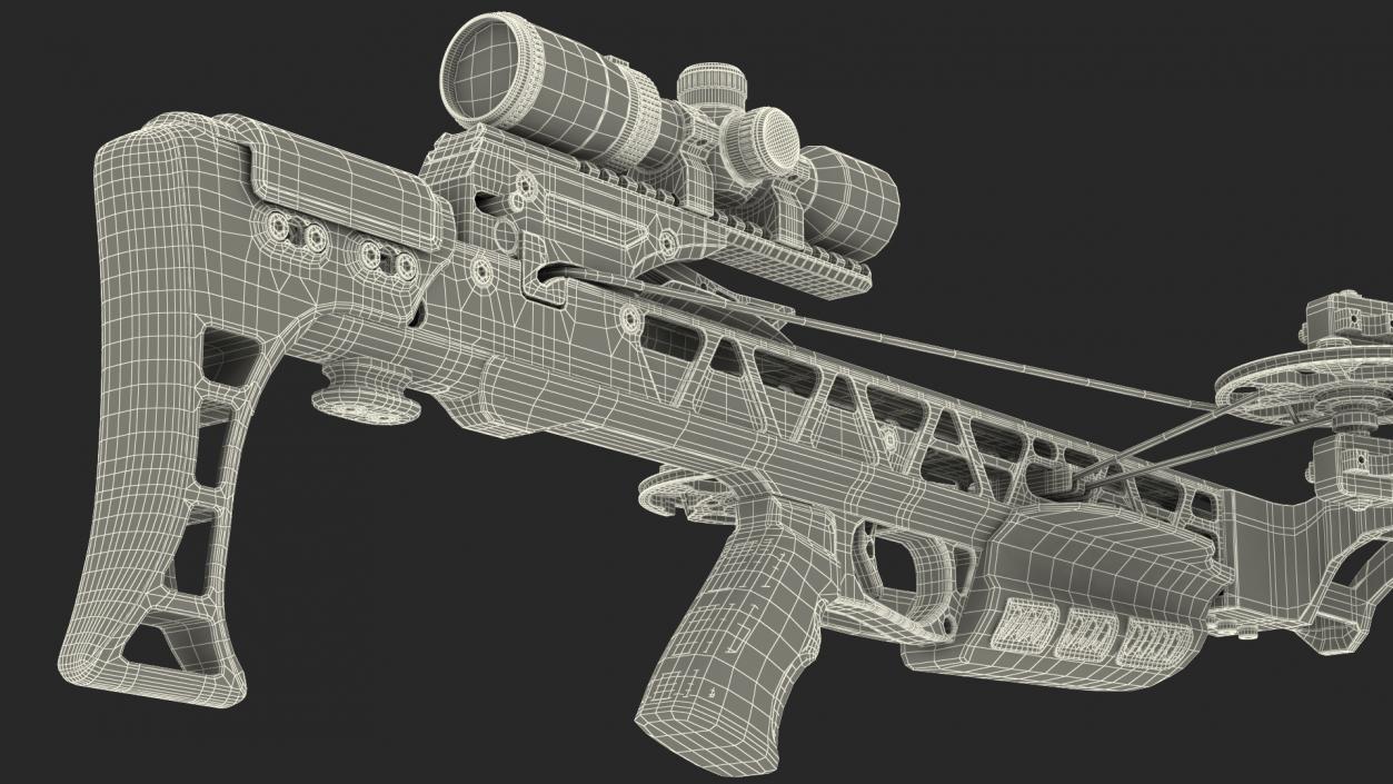 Crossbow Generic with Arrow and Scope 3D