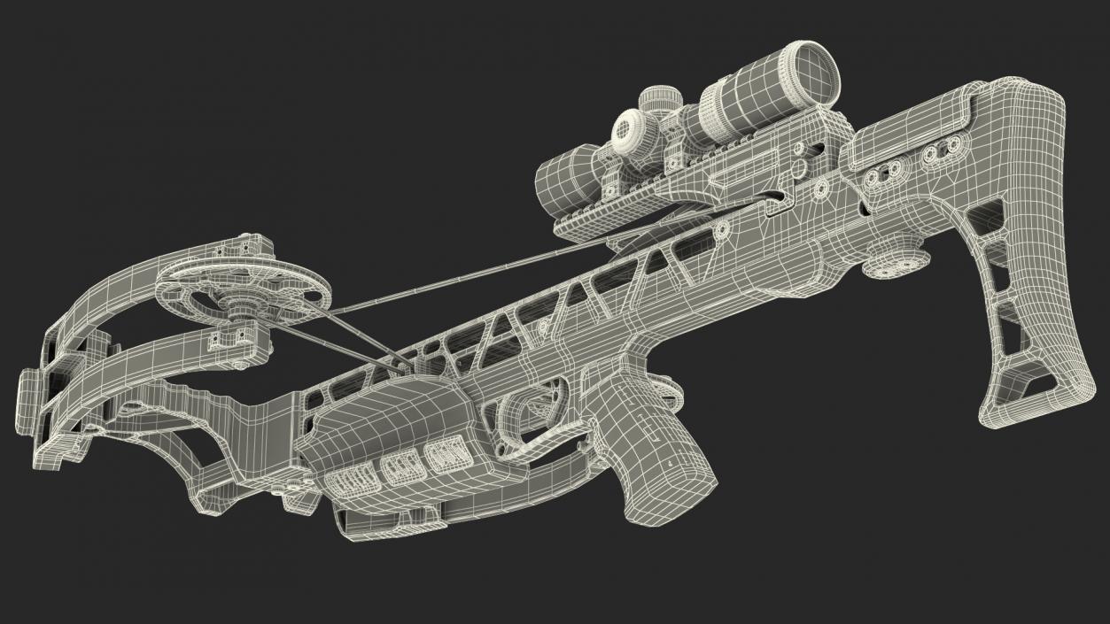 Crossbow Generic with Arrow and Scope 3D