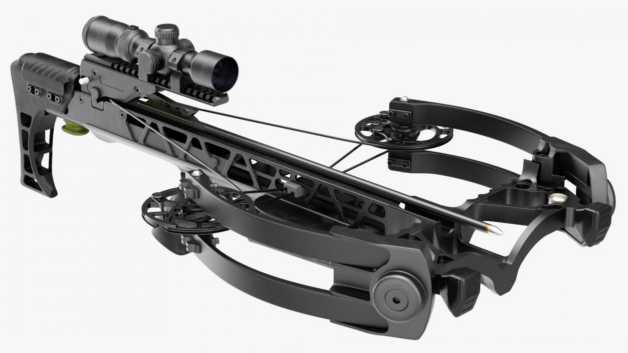 Crossbow Generic with Arrow and Scope 3D