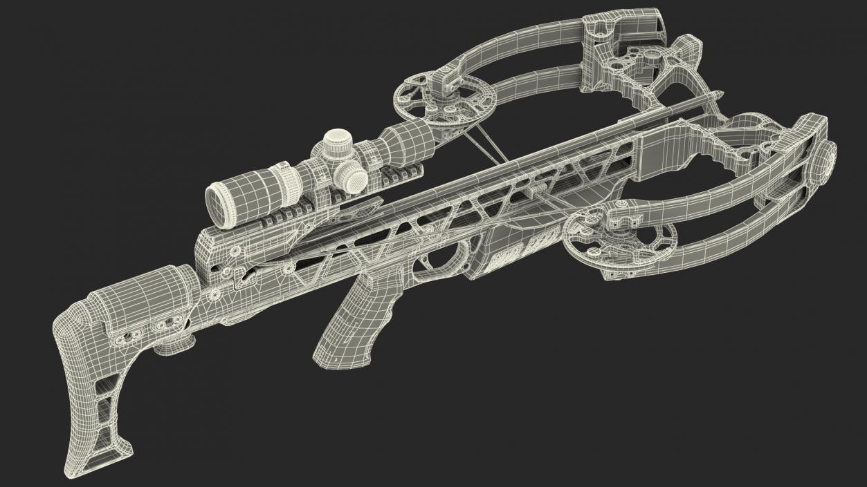 Crossbow Generic with Arrow and Scope 3D