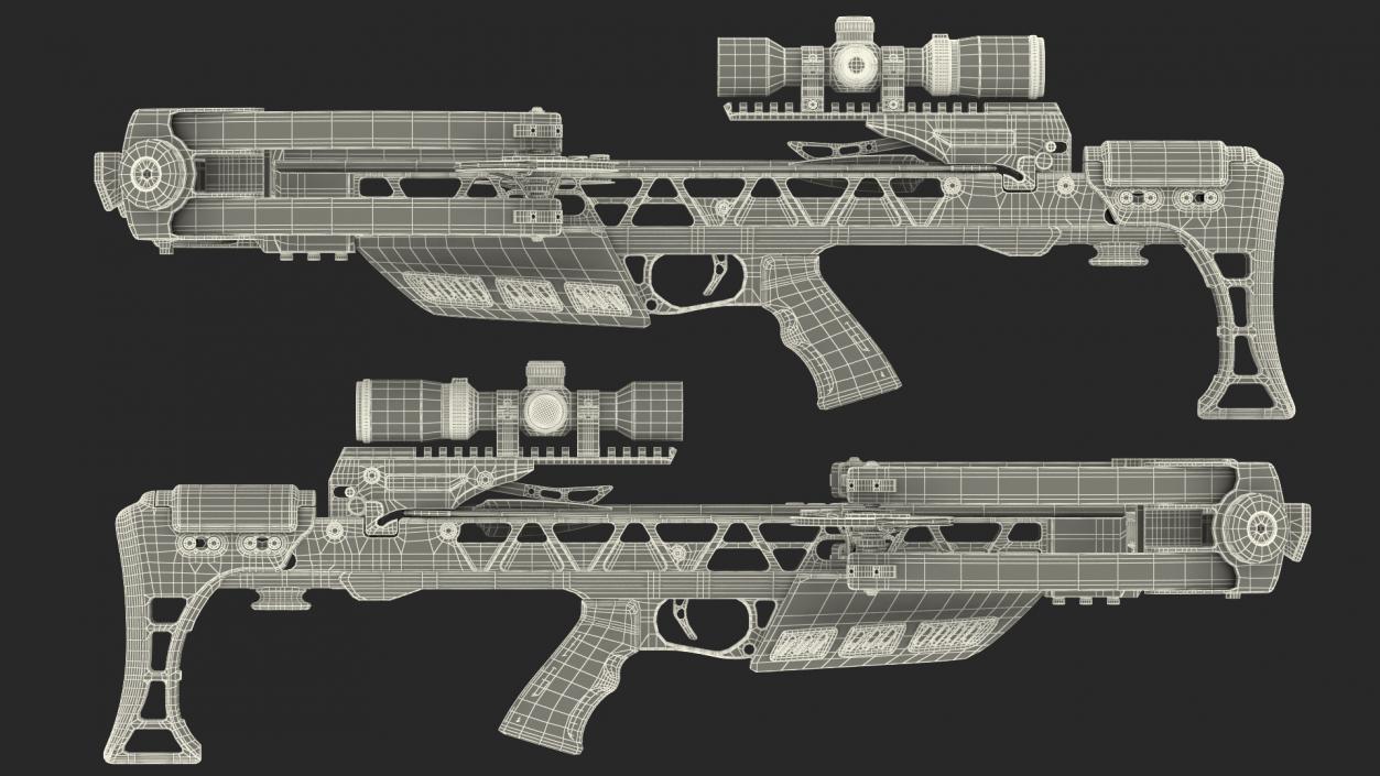 Crossbow Generic with Arrow and Scope 3D