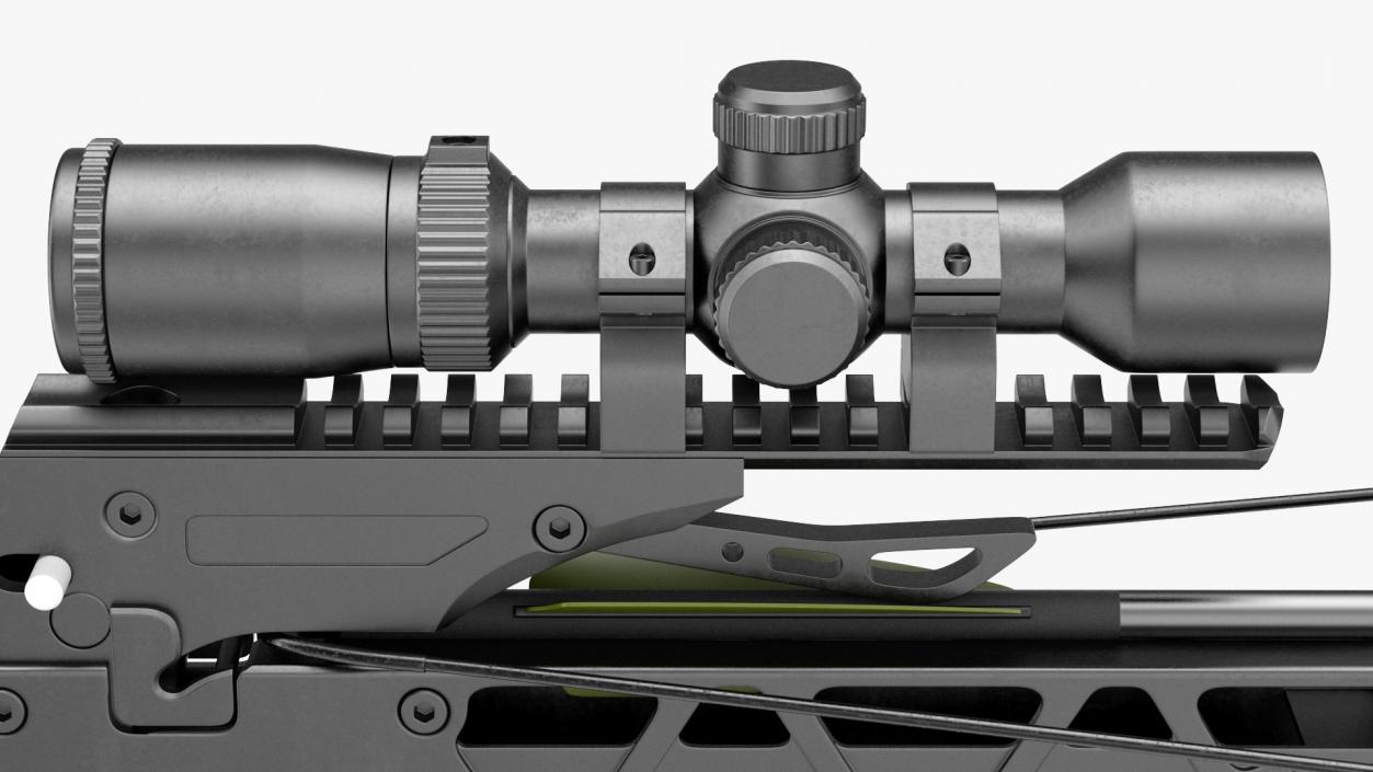 Crossbow Generic with Arrow and Scope 3D