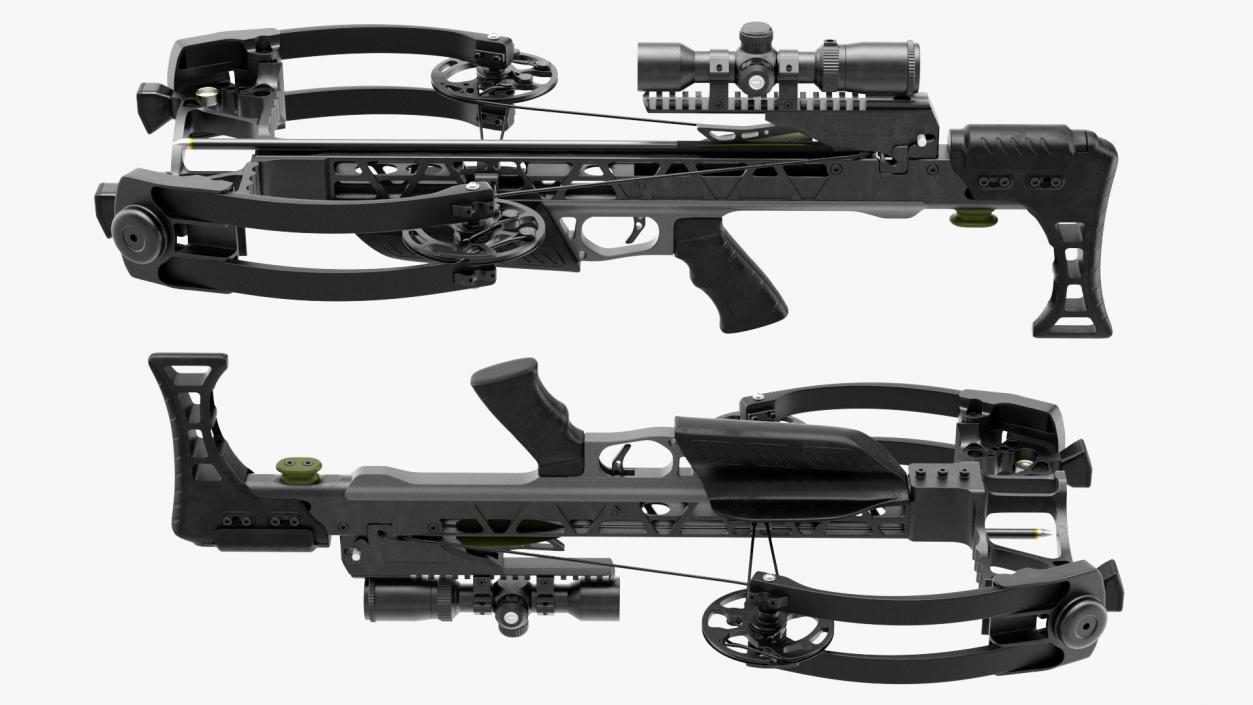 Crossbow Generic with Arrow and Scope 3D