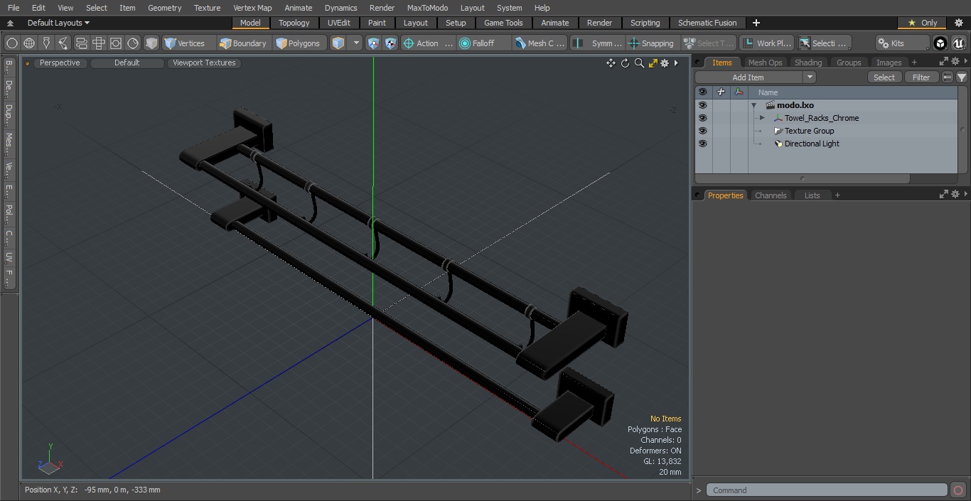 3D Towel Racks Chrome model