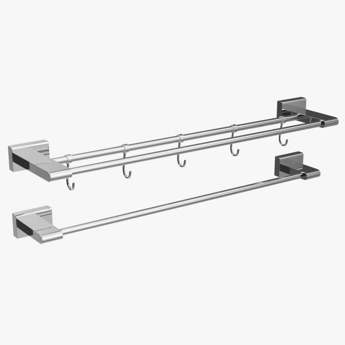 3D Towel Racks Chrome model