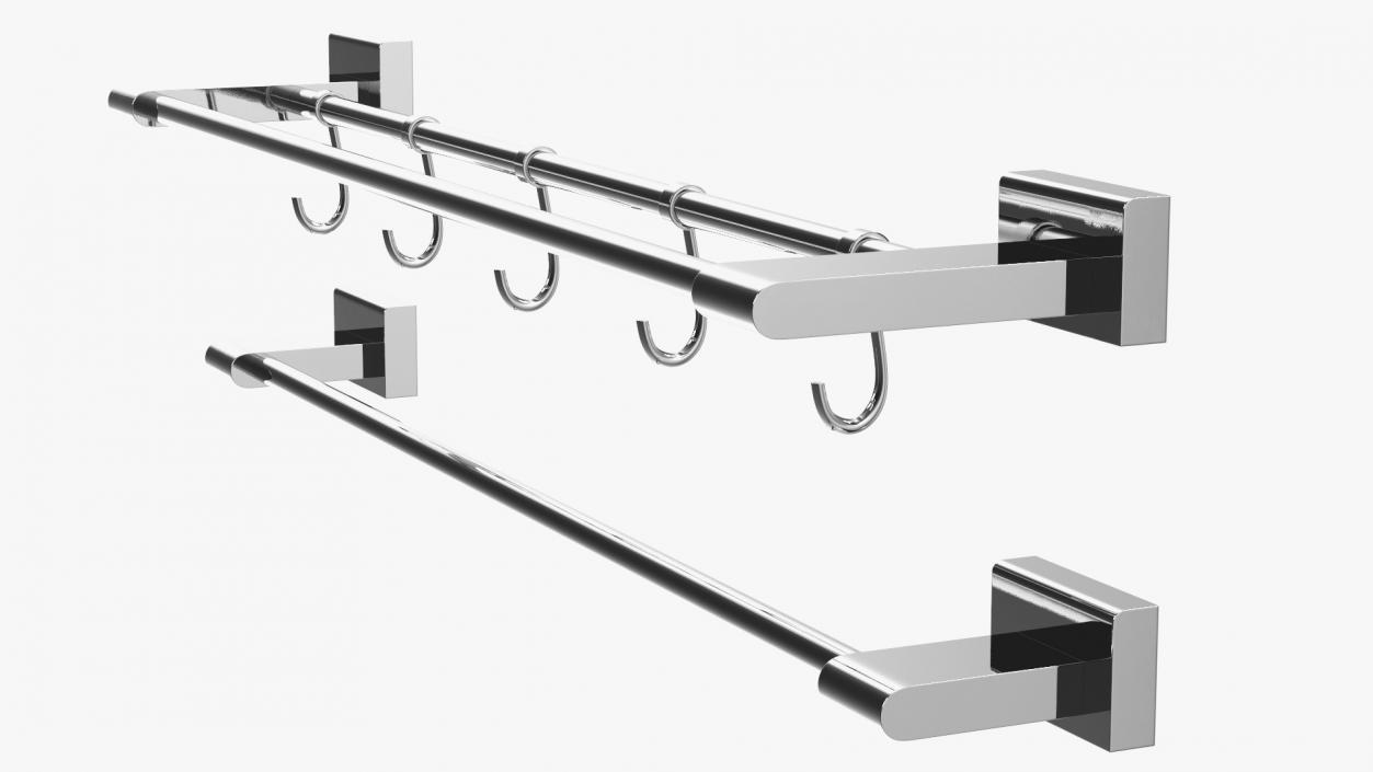 3D Towel Racks Chrome model