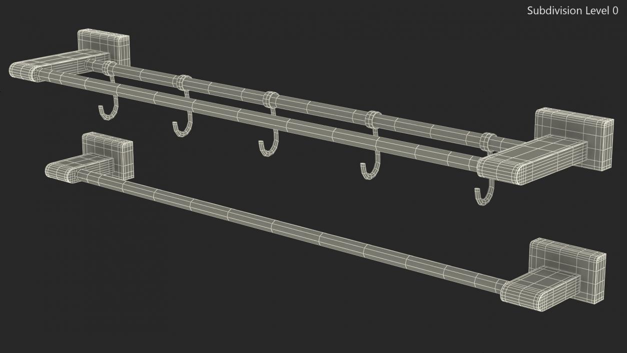 3D Towel Racks Chrome model