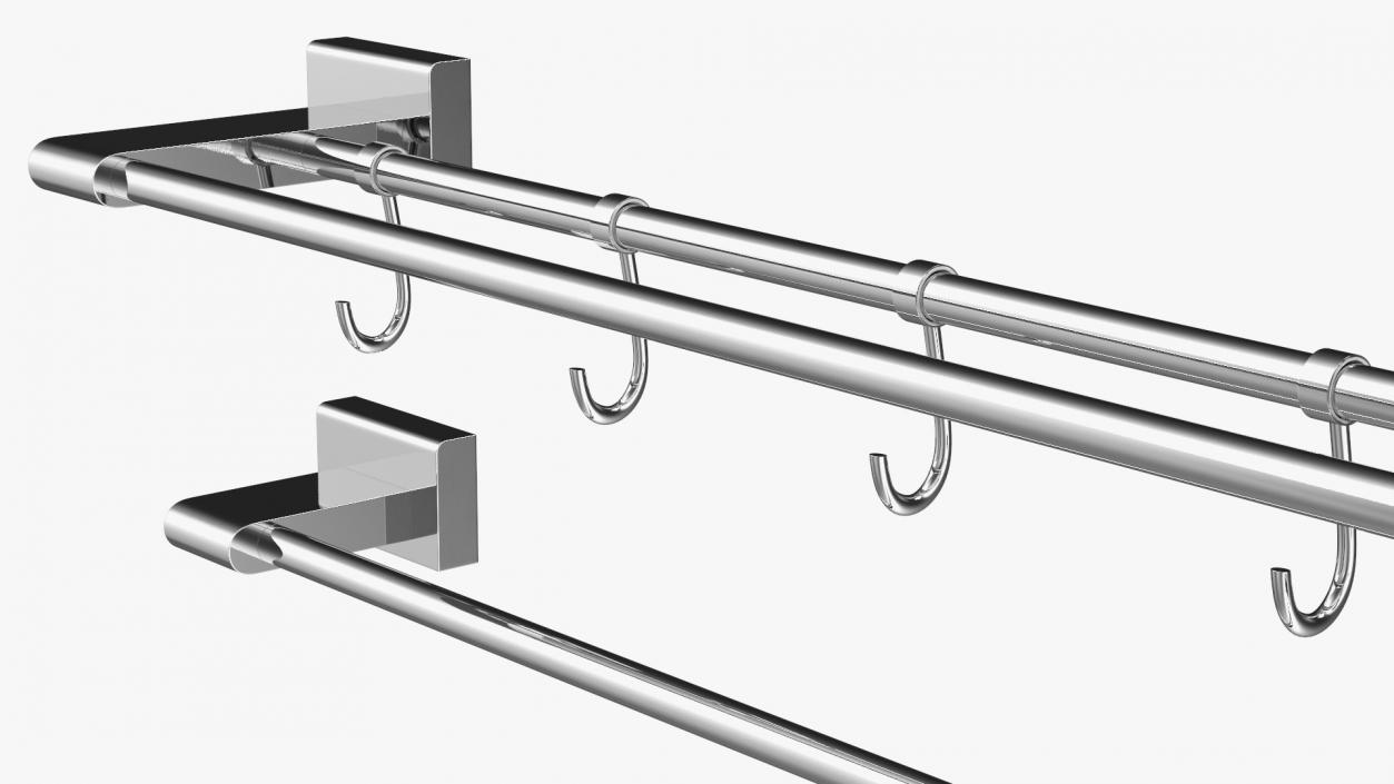 3D Towel Racks Chrome model