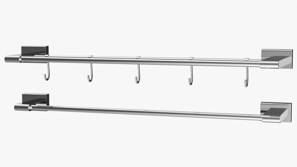 3D Towel Racks Chrome model