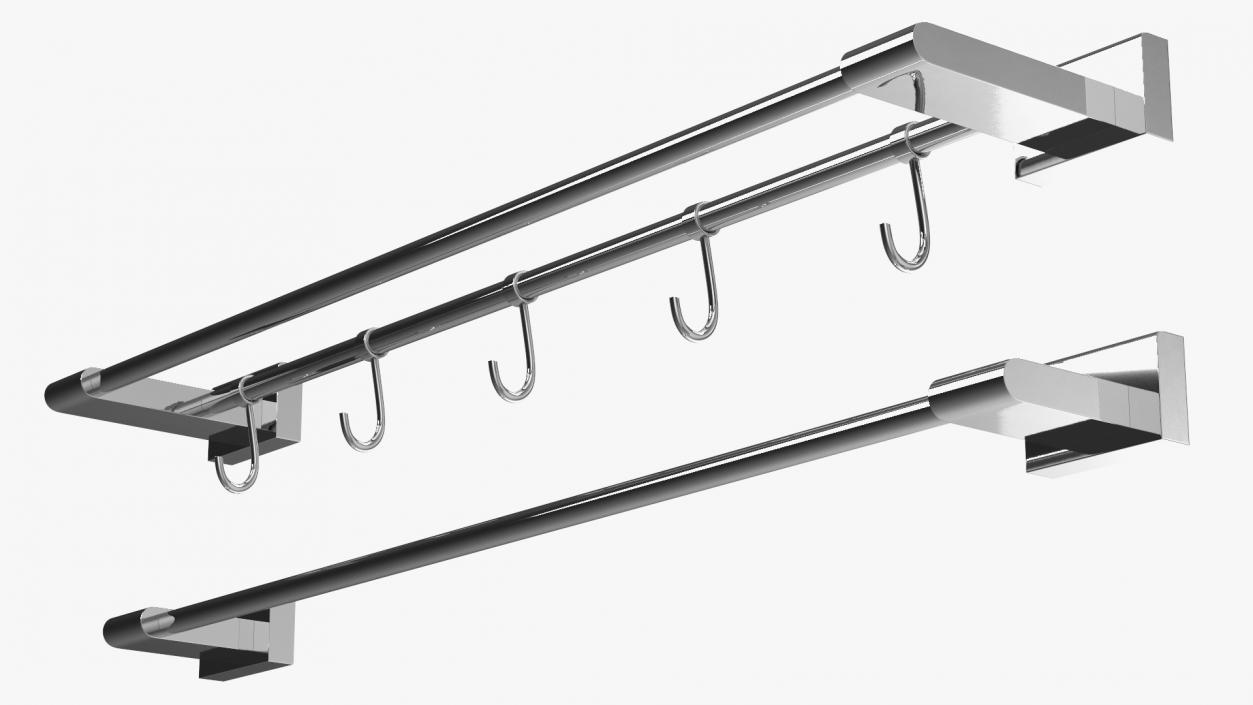 3D Towel Racks Chrome model