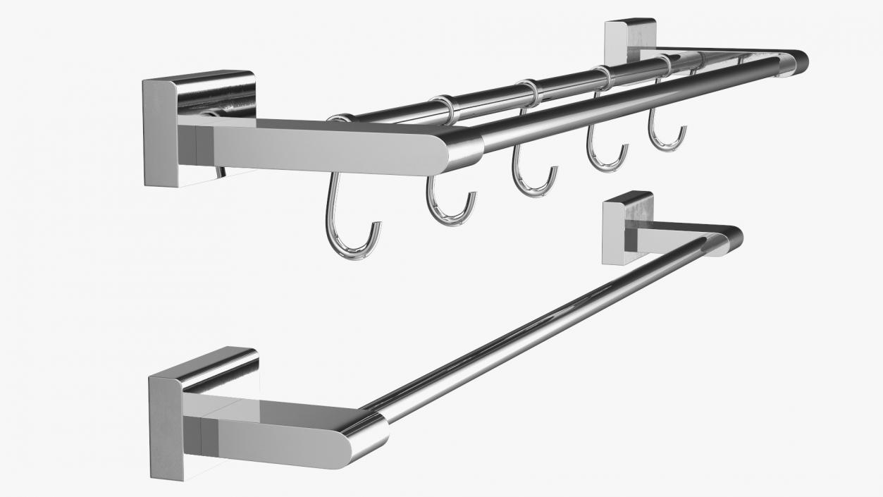 3D Towel Racks Chrome model