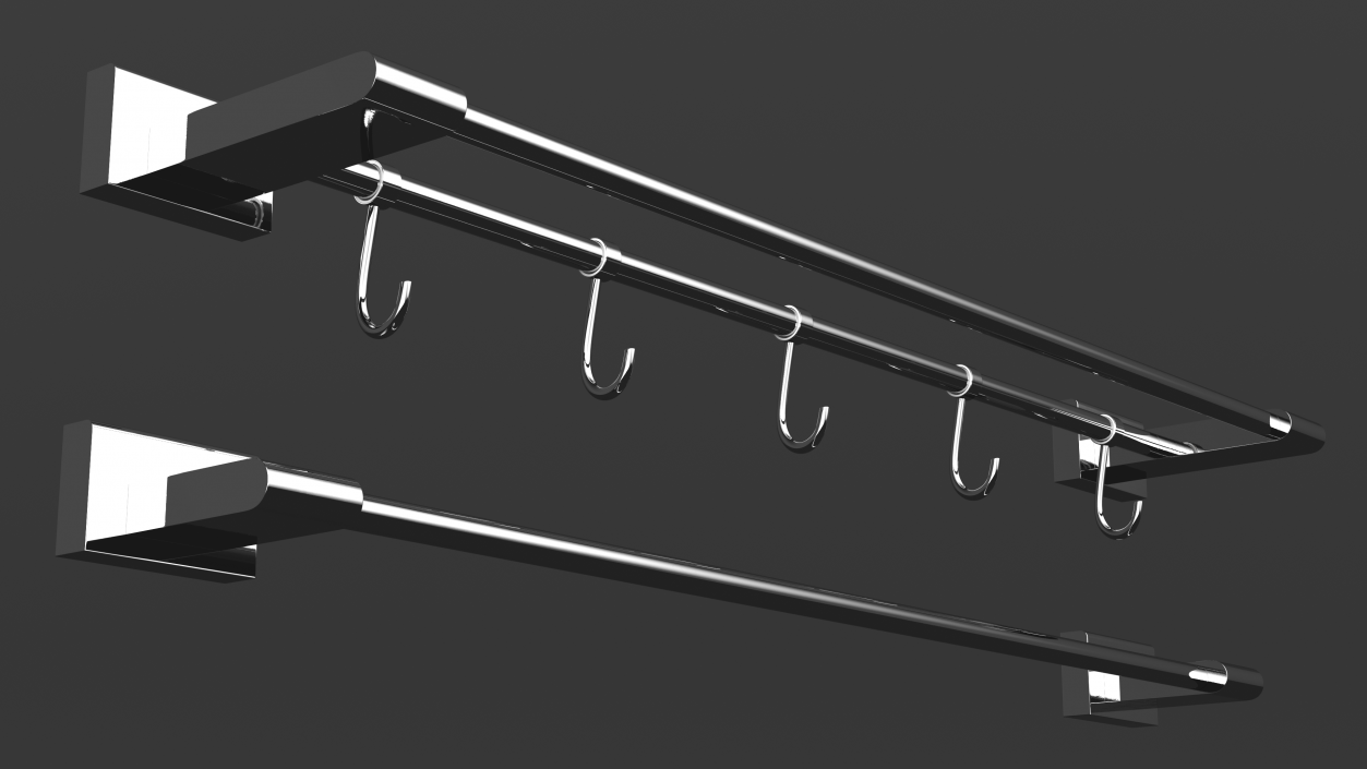 3D Towel Racks Chrome model