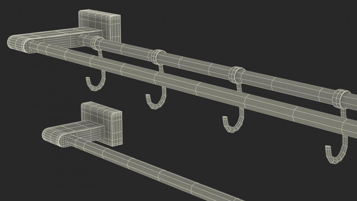 3D Towel Racks Chrome model