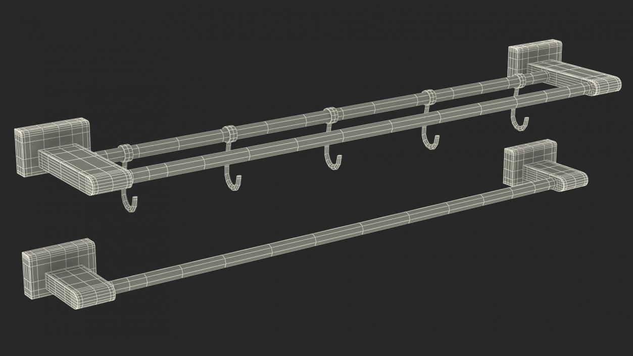 3D Towel Racks Chrome model