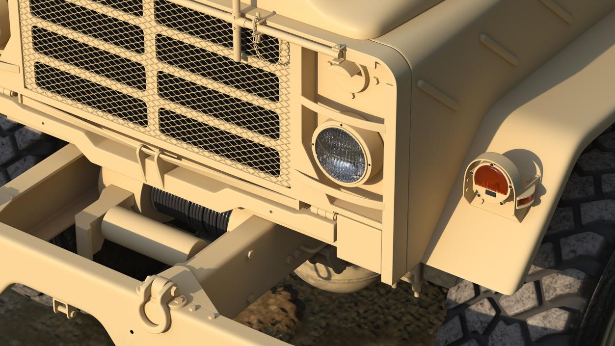 3D M939 Military Cargo Truck Light Rigged model