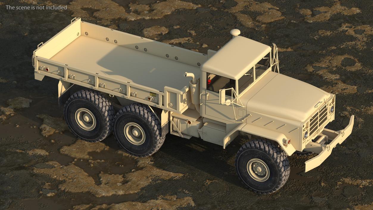 3D M939 Military Cargo Truck Light Rigged model