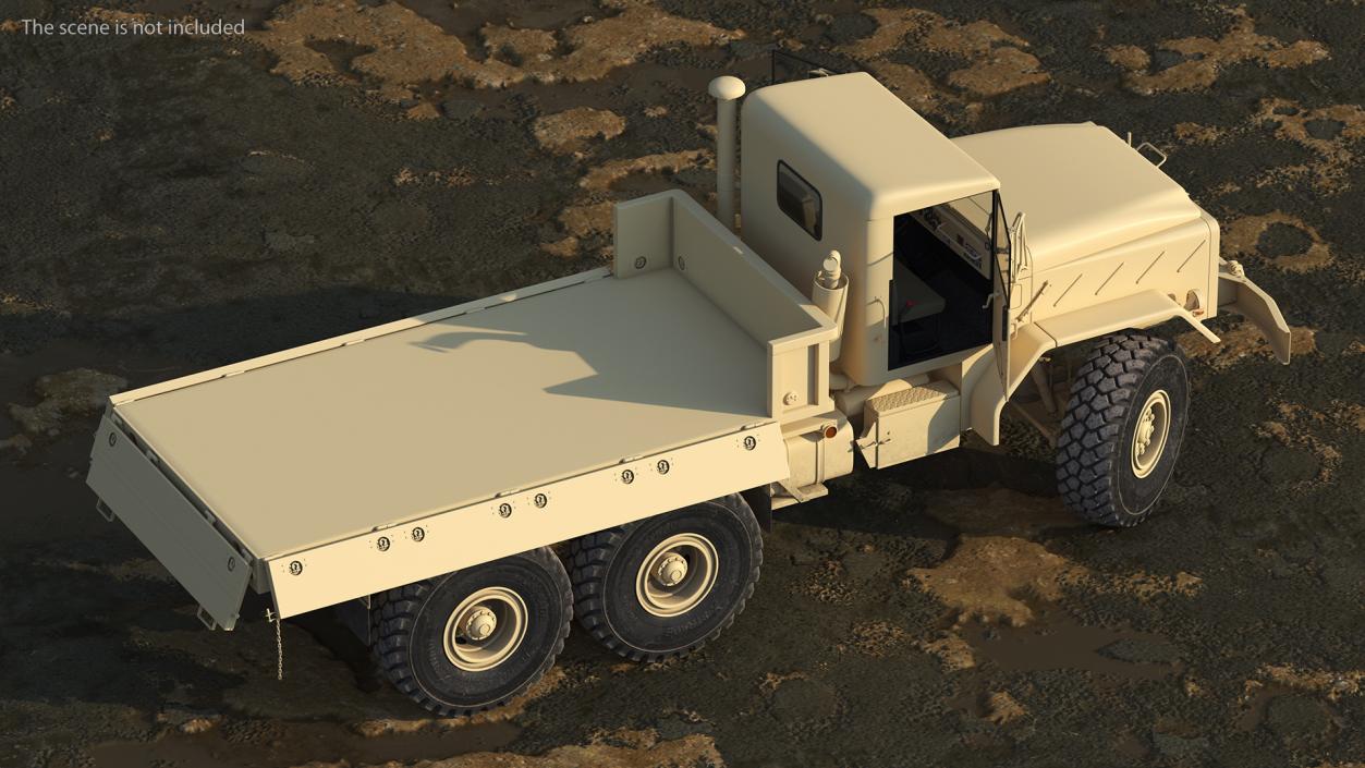 3D M939 Military Cargo Truck Light Rigged model