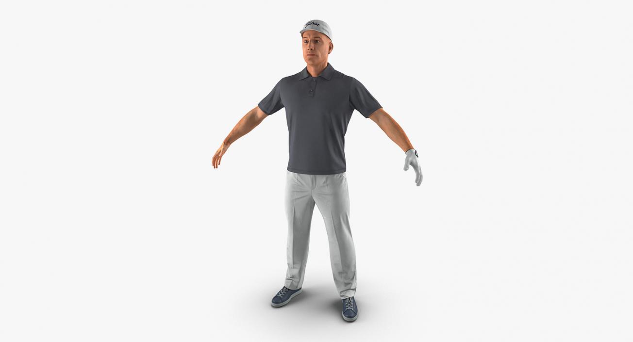 3D Golf Player and Equipment Collection