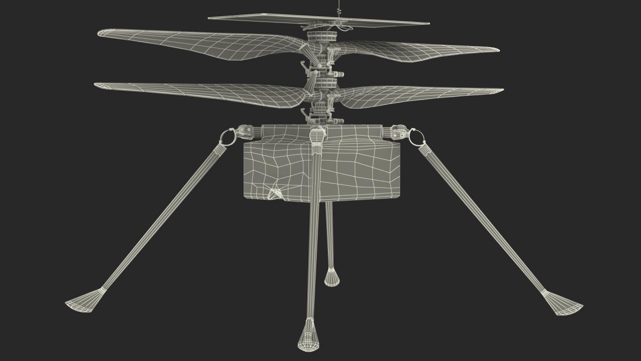 3D Ingenuity Mars Robotic Helicopter model