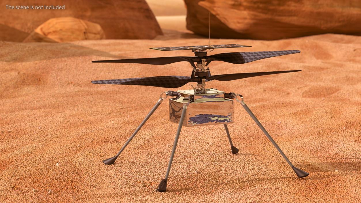 3D Ingenuity Mars Robotic Helicopter model