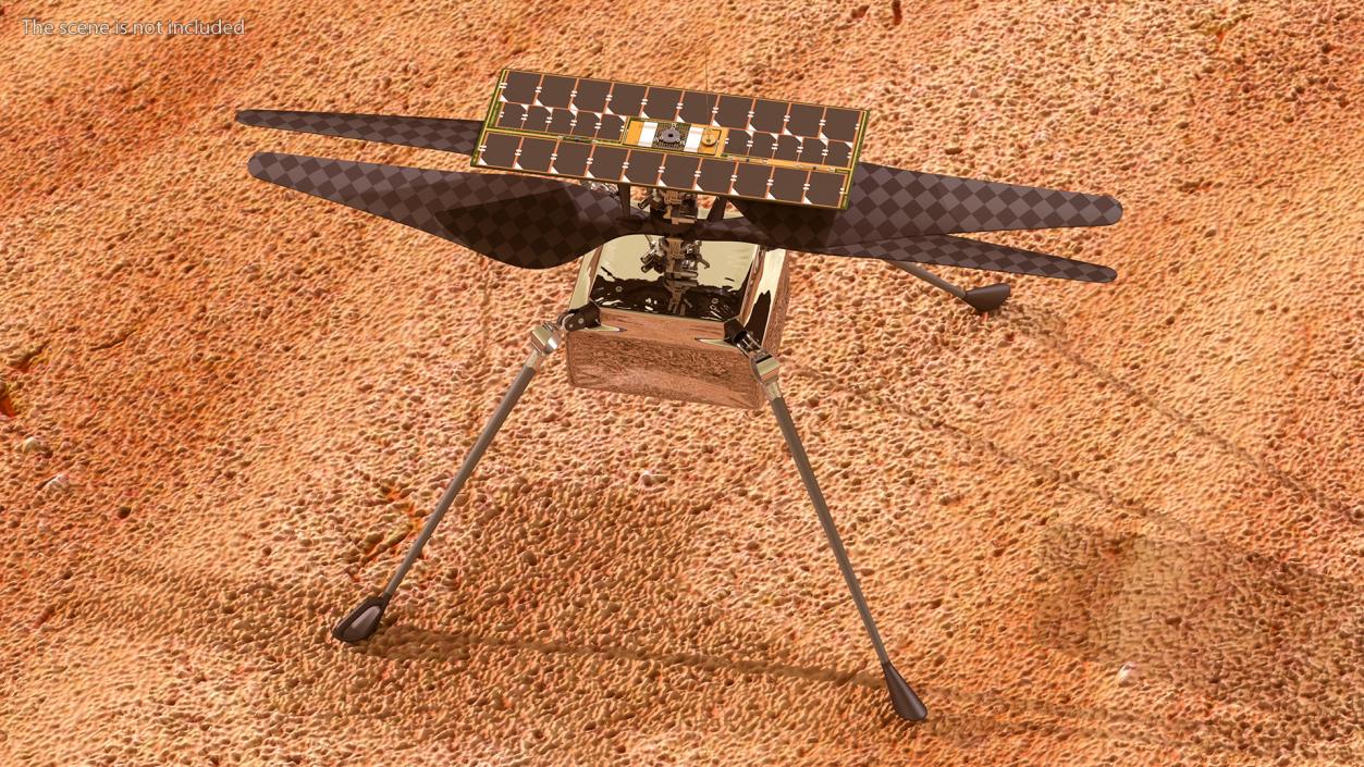 3D Ingenuity Mars Robotic Helicopter model