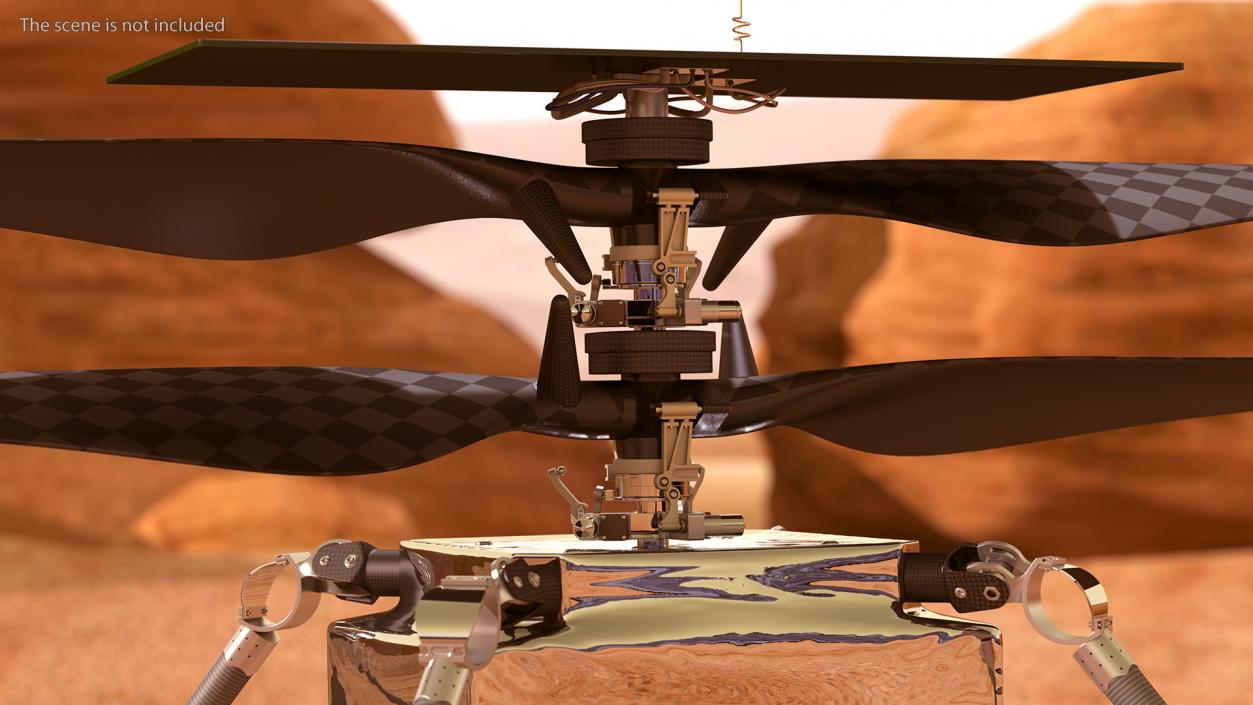 3D Ingenuity Mars Robotic Helicopter model