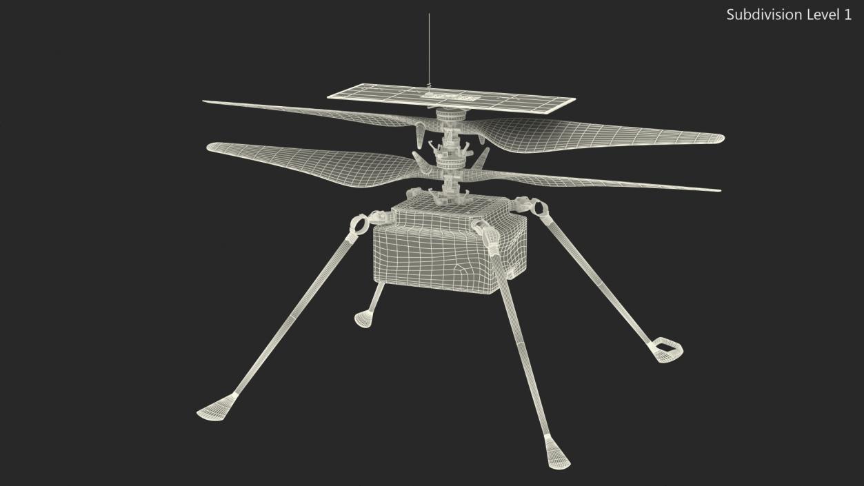 3D Ingenuity Mars Robotic Helicopter model