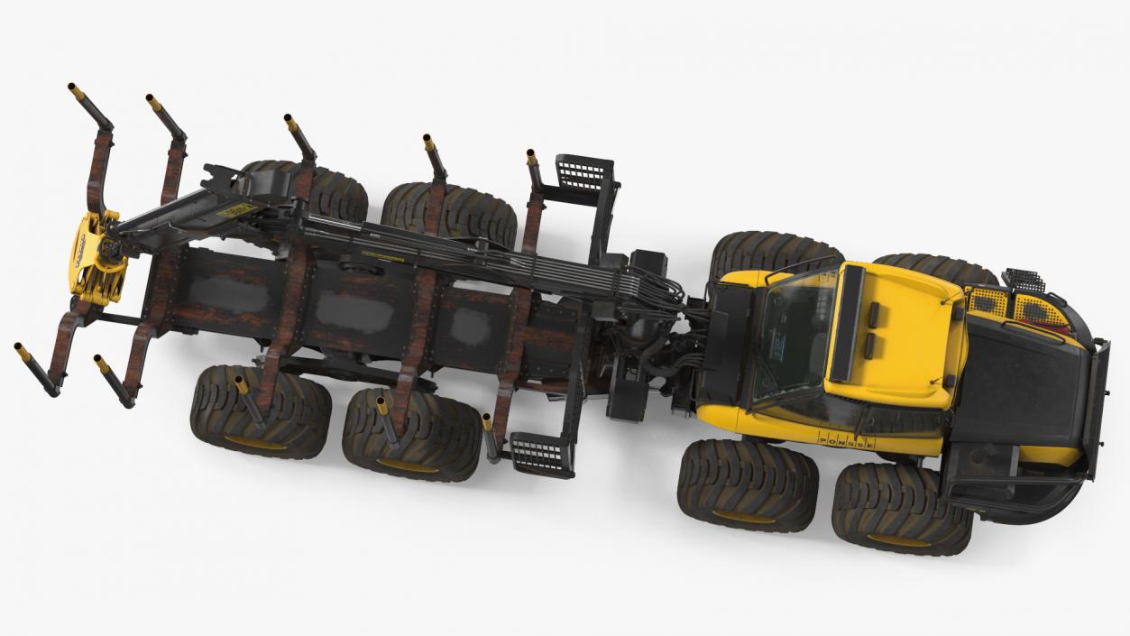 3D Forwarder Ponsse Buffalo 8W Dirty model