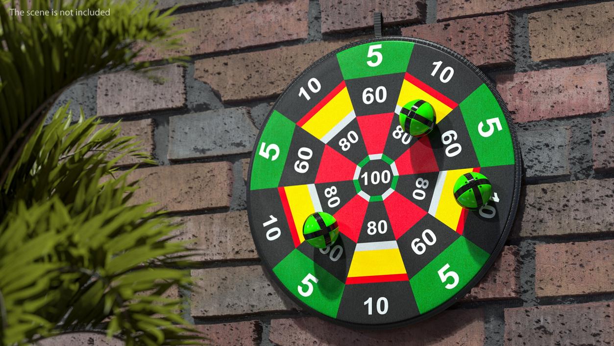 3D model Velcro Dartboard Game Set