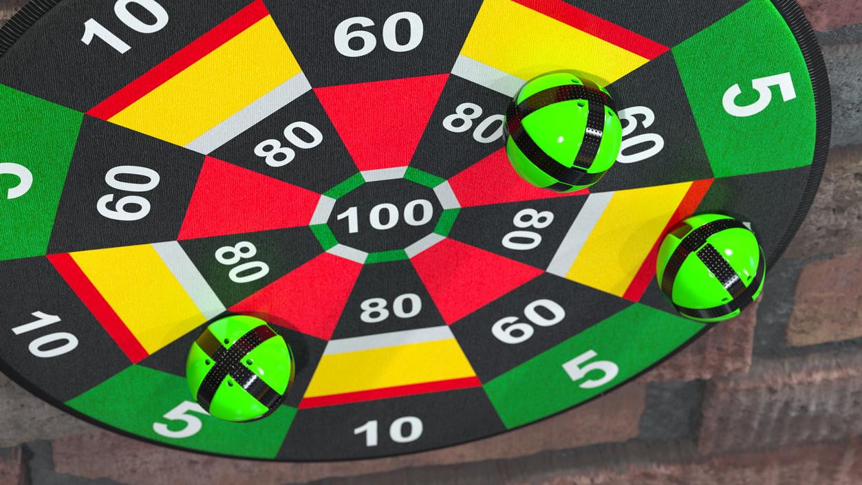 3D model Velcro Dartboard Game Set