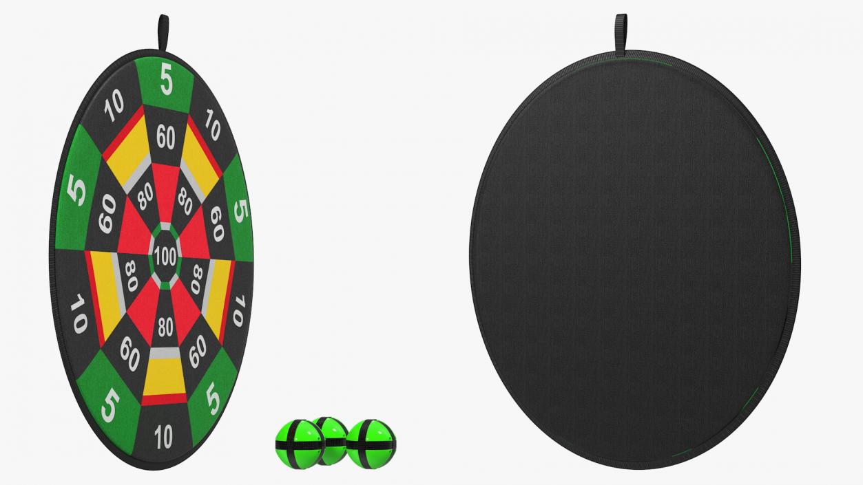 3D model Velcro Dartboard Game Set