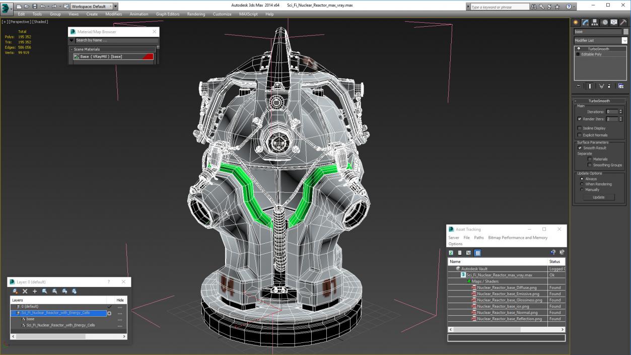 Sci Fi Nuclear Reactor 3D